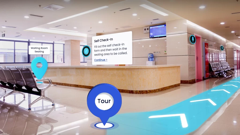 Mô phỏng ứng dụng AR chỉ đường trong bệnh viện 