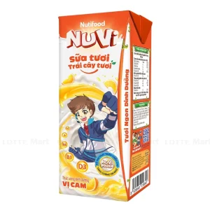 Thiết kế vỏ sữa Nuvi hương vị cam